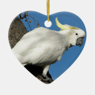 Adorno De Cerámica Cockatoo con cresta del azufre