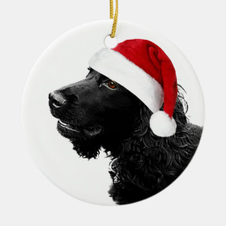 Adorno De Cerámica Cocker de las Felices Navidad