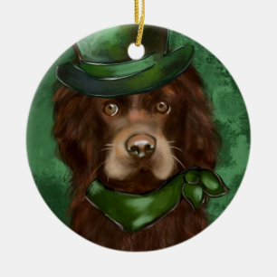 Adorno De Cerámica Cocker Spaniel Americano