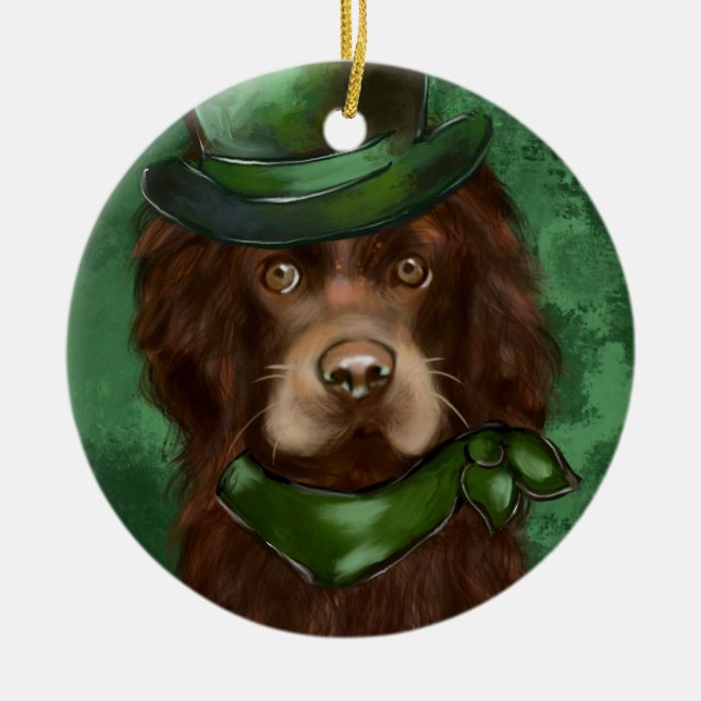 Adorno De Cerámica Cocker Spaniel Americano  (Frente)