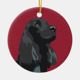 Adorno De Cerámica Cocker Spaniel - Black - Basic Breed Templates