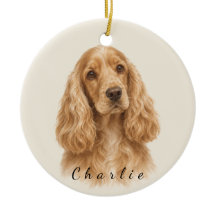 Cocker Spaniel inglés personalizado con nombre