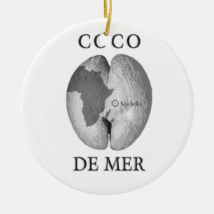 Adorno De Cerámica Coco De Mer Ornament
