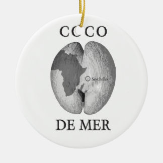 Adorno De Cerámica Coco De Mer Ornament