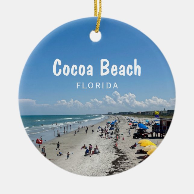 Adorno De Cerámica Cocoa Beach, Florida, foto (Frente)