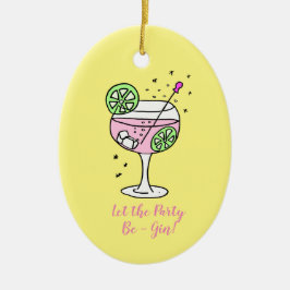 Adorno De Cerámica Cóctel de cristal de oro