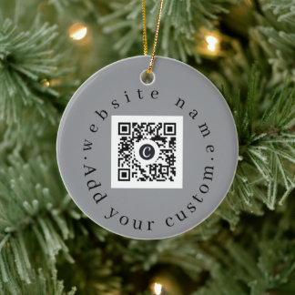 Adorno De Cerámica Código QR personalizado de Navidad