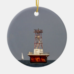 Adorno De Cerámica Codo del faro de borde cruzado
