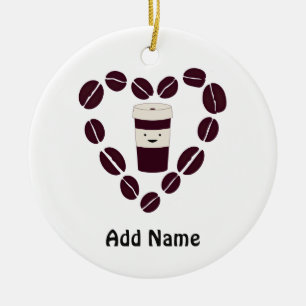 Adorno De Cerámica Coffee Cup Love