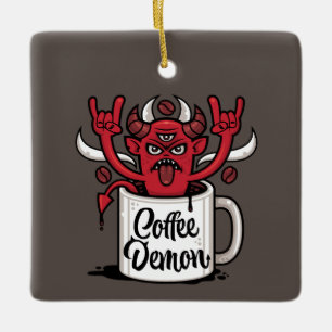 Adorno De Cerámica Coffee Demon