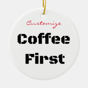 Adorno De Cerámica Coffee First Thunder_Cove