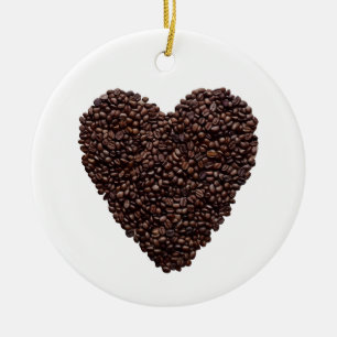Adorno De Cerámica Coffee Heart
