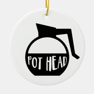 Adorno De Cerámica Coffee Lover Pot Head