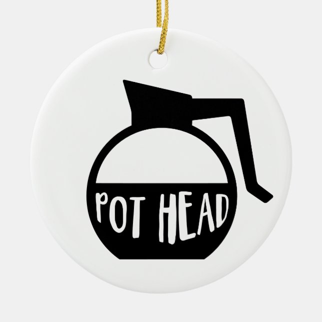 Adorno De Cerámica Coffee Lover Pot Head (Frente)