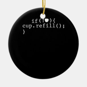 Adorno De Cerámica Coffee Refill Smart Coding Software Engineer