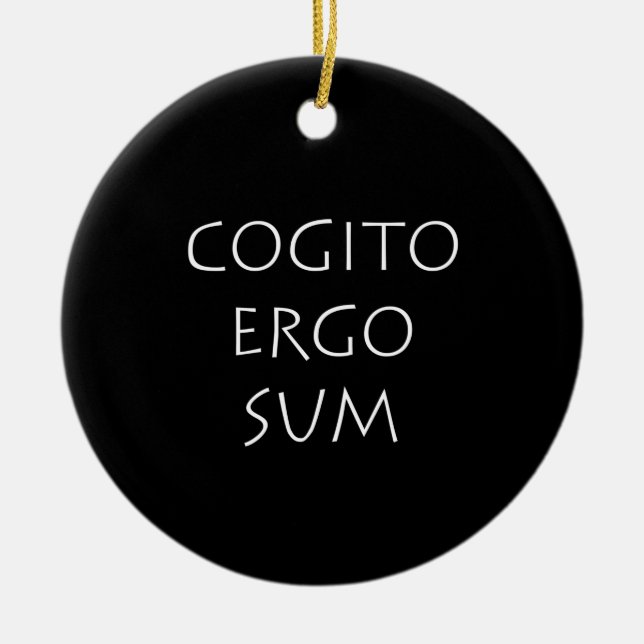 Adorno De Cerámica Cogito ergo sum (Frente)