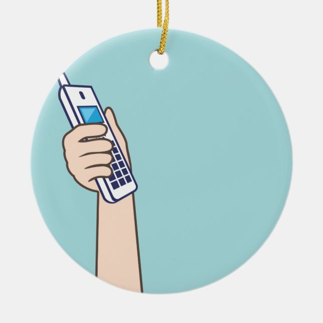 Adorno De Cerámica Coja el vector del teléfono (Frente)