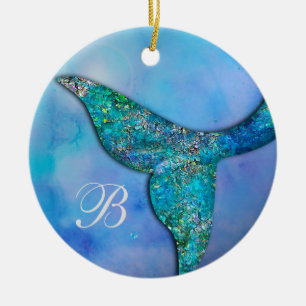 Adorno De Cerámica Cola de sirena del océano brillante personalizada
