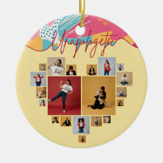 Adorno De Cerámica Colaje de Fotos Femenino Personalizado sin Disculp