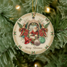 Colaje navideño victoriano vibrante