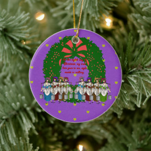 Adorno De Cerámica Colección de 12 días de Navidades: Día ocho