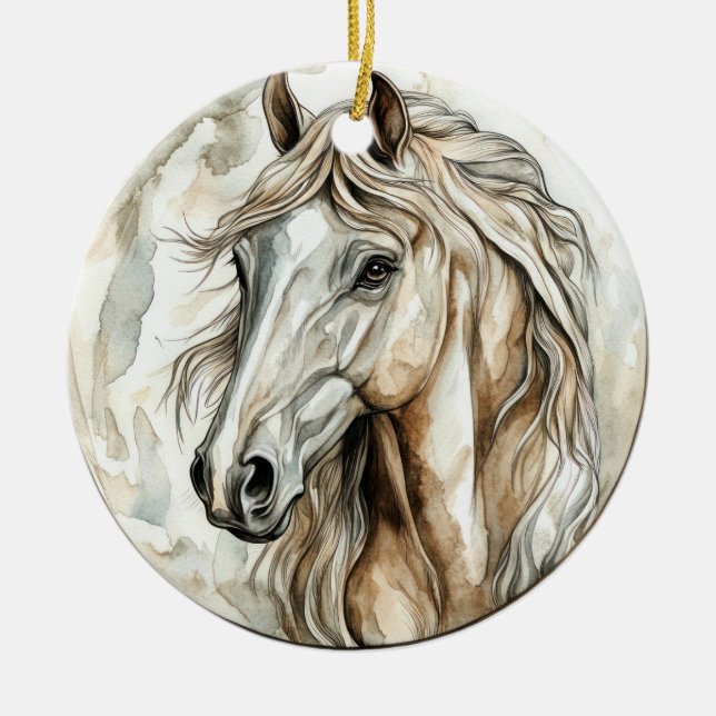 Adorno De Cerámica Colección de caballos salvajes y sin tiempo (Frente)