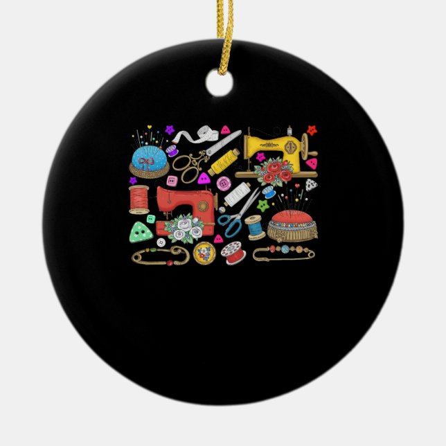 Adorno De Cerámica Colección de costura (Frente)