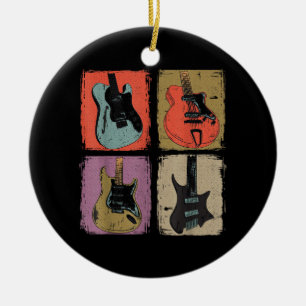 Adorno De Cerámica Colección de Guitarra Eléctrica Banda Guitarrista