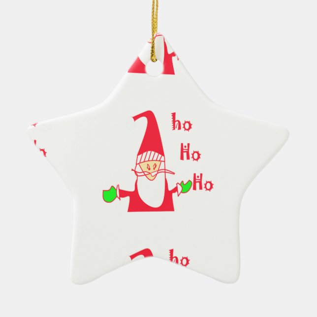 Adorno De Cerámica Colección de Personalizados divertidos Mouse Santa (Frente)