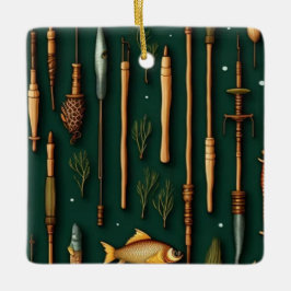 Adorno De Cerámica Colección de pesca