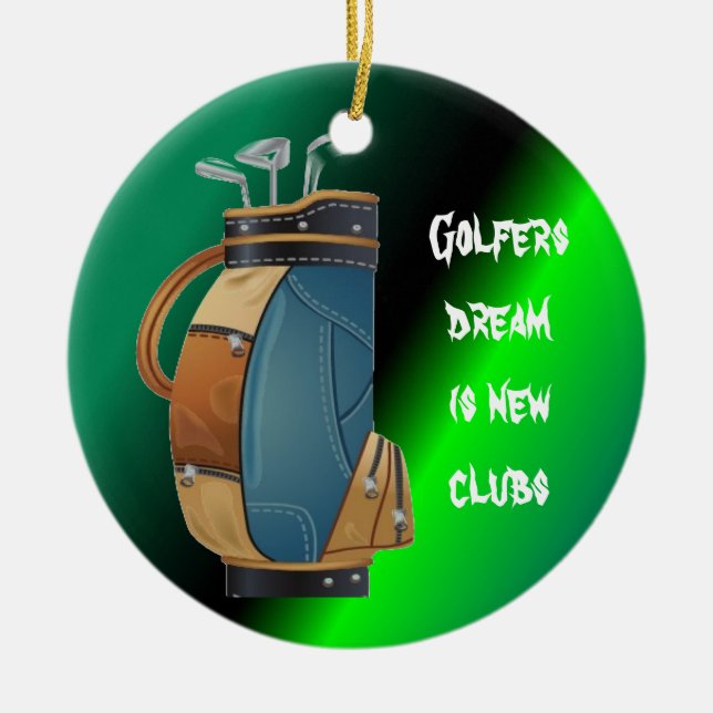 Adorno De Cerámica Colección de regalos de golfers (Frente)