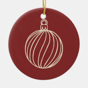 Adorno De Cerámica Colección de simplemente Navidades - Bauble