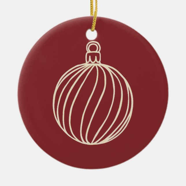 Adorno De Cerámica Colección de simplemente Navidades - Bauble (Frente)