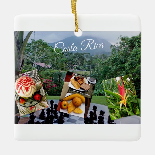 Adorno De Cerámica Colección de viajes de Costa Rica (Anverso)