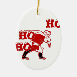 Adorno De Cerámica Colección Fuerte Santa Ho Ho Ho Ho