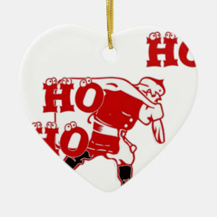 Adorno De Cerámica Colección Fuerte Santa Ho Ho Ho Ho