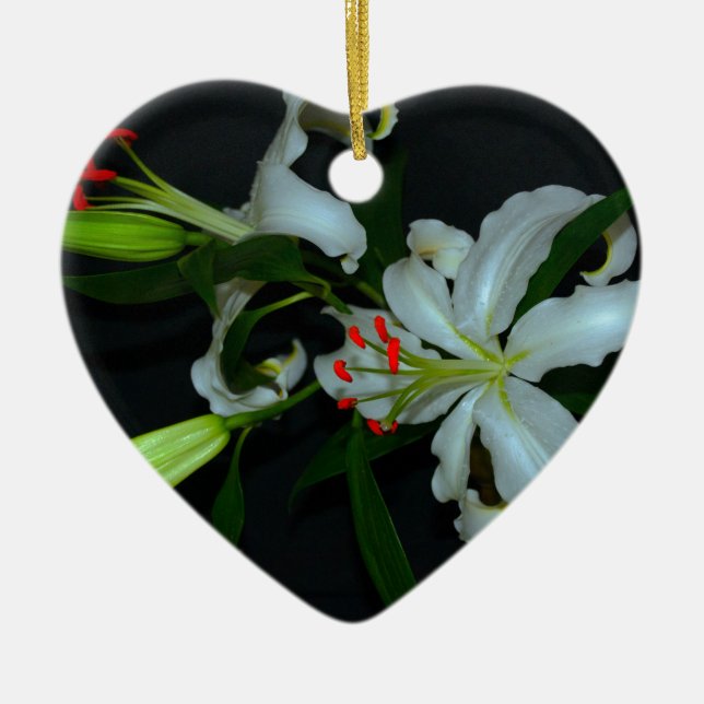 Adorno De Cerámica Colección irlandesa de Brass y Flores (Frente)