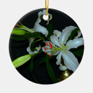 Adorno De Cerámica Colección irlandesa de Brass y Flores