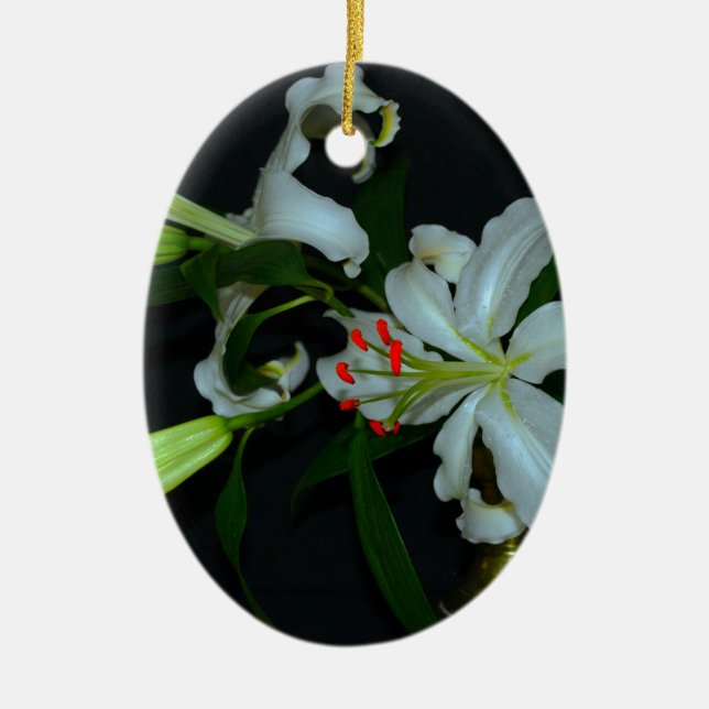 Adorno De Cerámica Colección irlandesa de Brass y Flores (Frente)