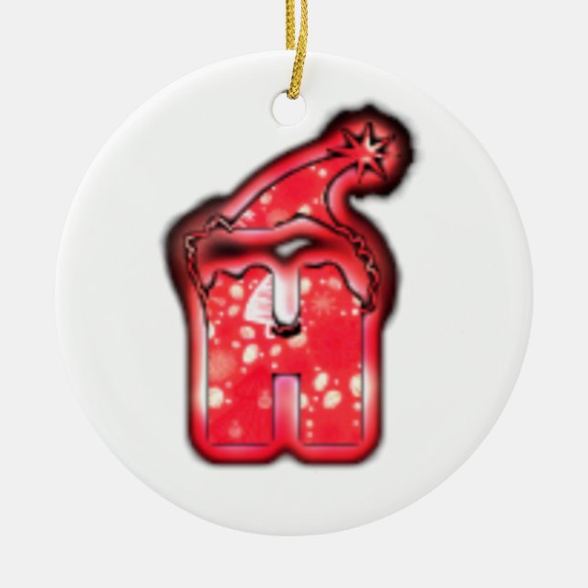 Adorno De Cerámica Colección moderna de Santa Hat. (Frente)