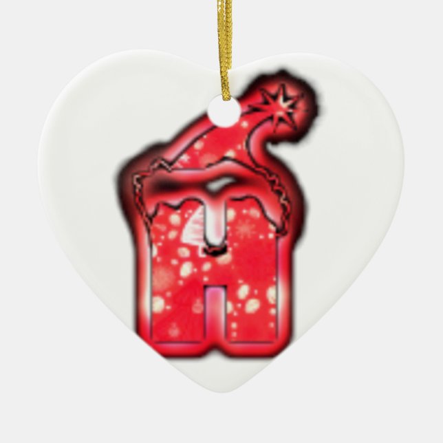 Adorno De Cerámica Colección moderna de Santa Hat. (Frente)