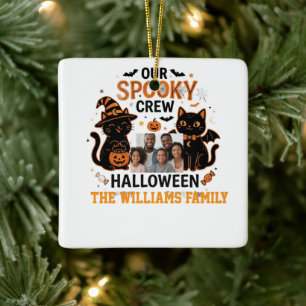 Adorno De Cerámica Colección personalizada de gatos negros de Hallowe
