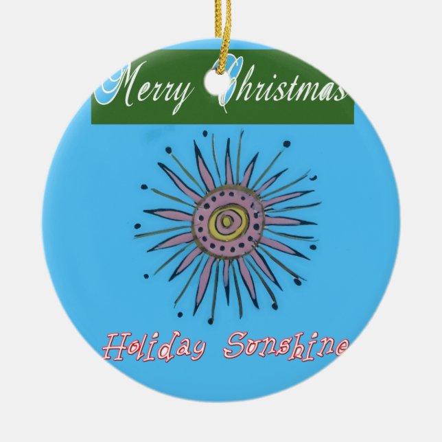 Adorno De Cerámica Colección Sunshine de feriado navideño (Frente)