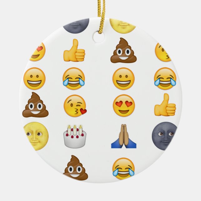 Adorno De Cerámica Colección superior de la emoji (Frente)