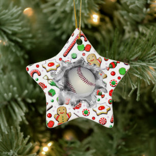 Adorno De Cerámica Coleccionable de béisbol personalizado