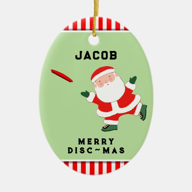 Adorno De Cerámica coleccionable de frisbee personalizado (Frente)