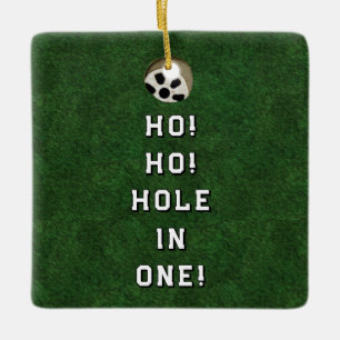 Adorno De Cerámica Coleccionable de hoyo en uno de golf.