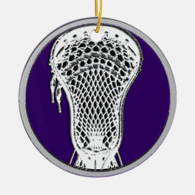 Adorno De Cerámica Coleccionable de Lacrosse (Frente)