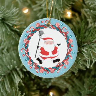 Adorno De Cerámica Coleccionable de Lacrosse Navidad