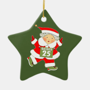 Adorno De Cerámica Coleccionable de Navidad de Corredora